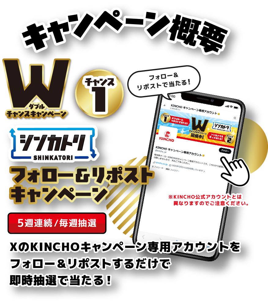 シンカトリフォロー＆リポストキャンペーン