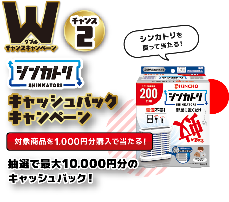 シンカトリキャッシュバックキャンペーン